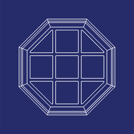 Decorative Faux Window Octagonal