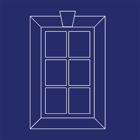 Faux Decorative Windows Rectangular