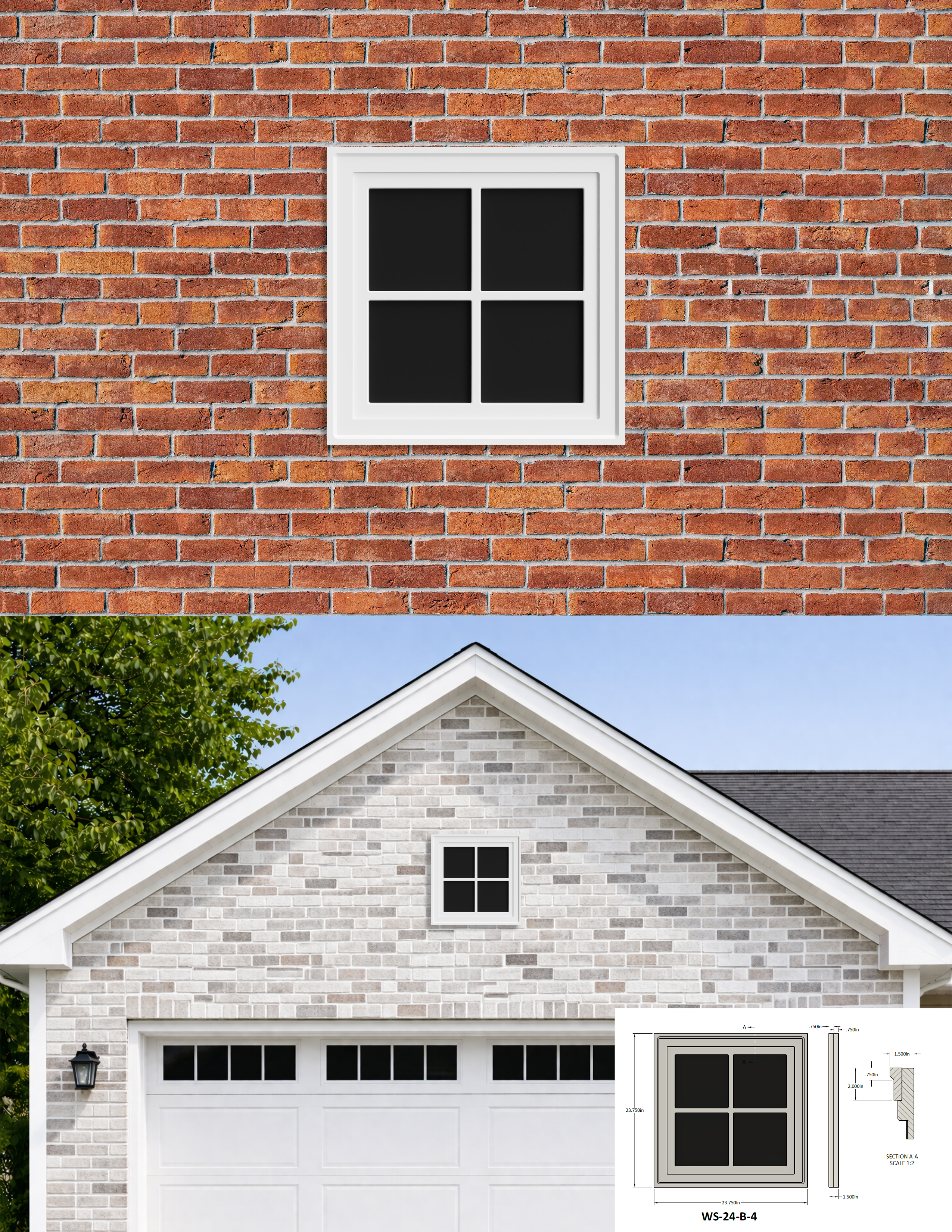 Faux Window - Square - 24