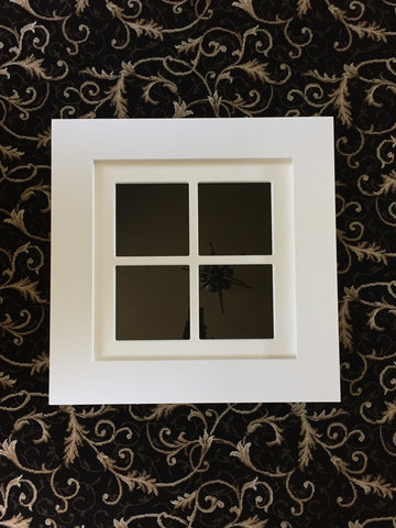 ***PRICED THE SAME AS A 24"x24" *** Faux Window - Square Shape - 26" x 26" / Flat Trim / 4 lite (1 in Stock)