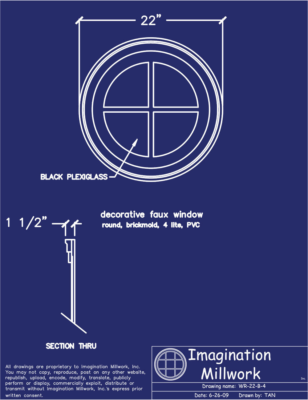 Faux Window - Round - 22